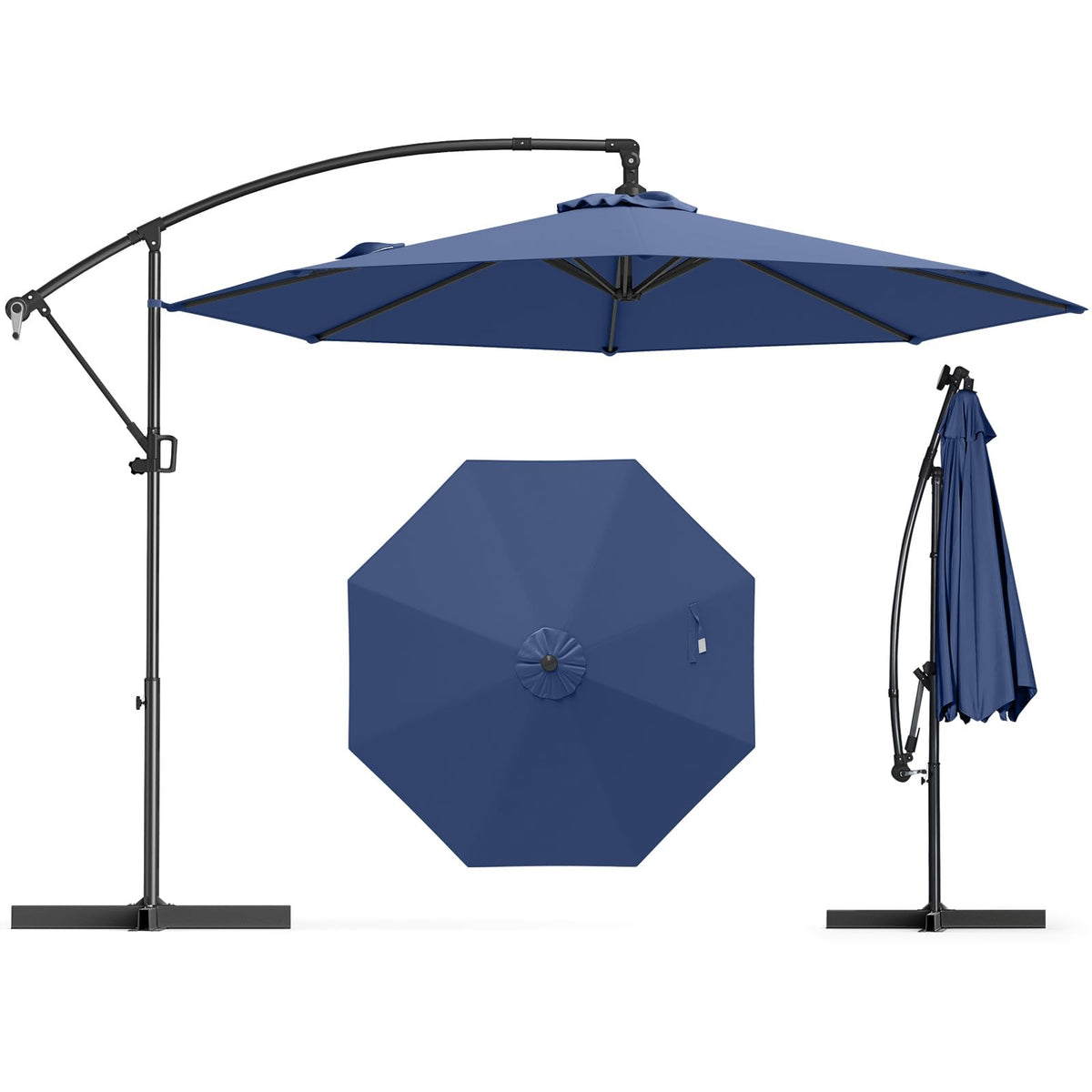 10 FT Navy Offset Cantilever Umbrella C174794
