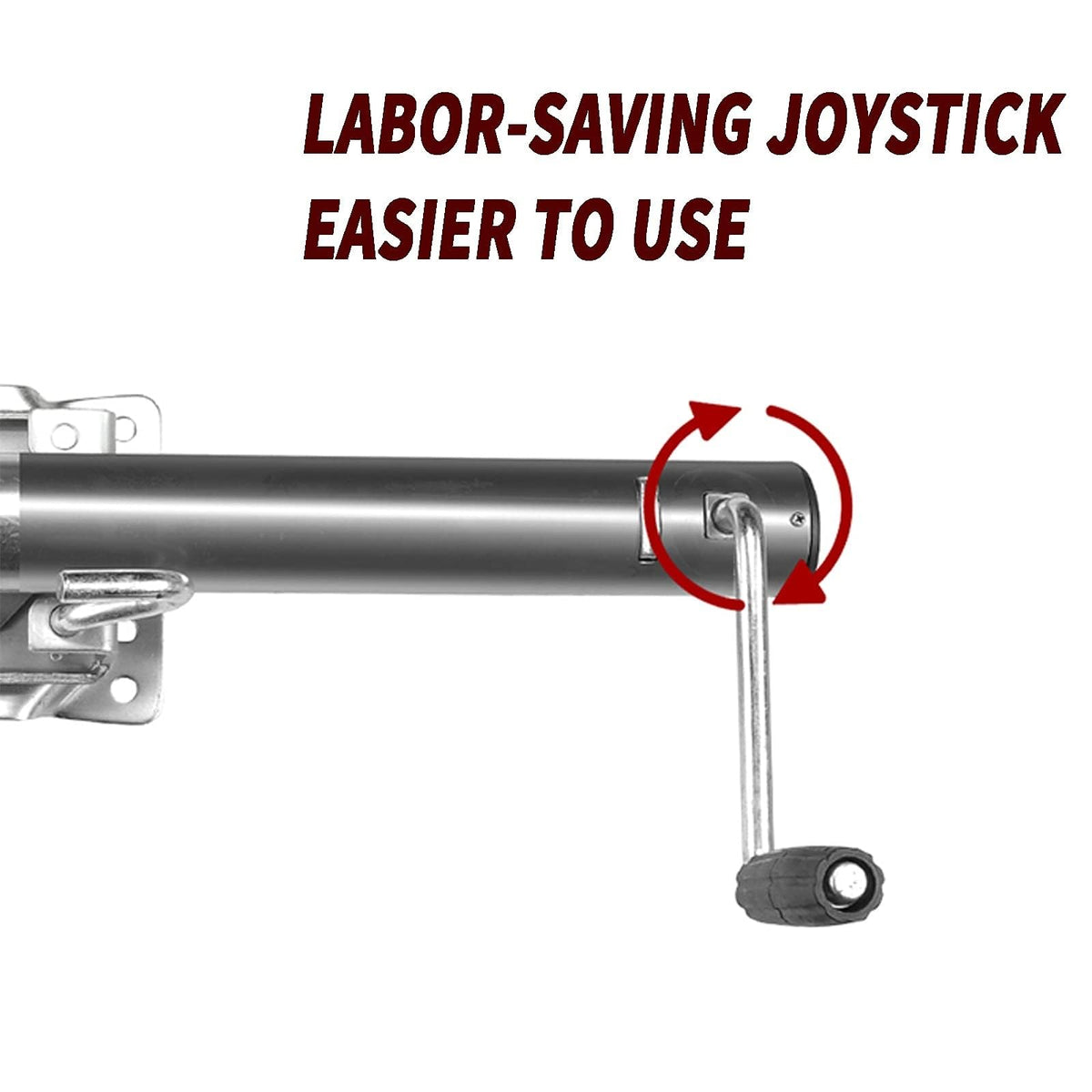 Bolt-On Swivel Trailer Jack with 8'' Wheel, 1500 lbs Capacity M8958