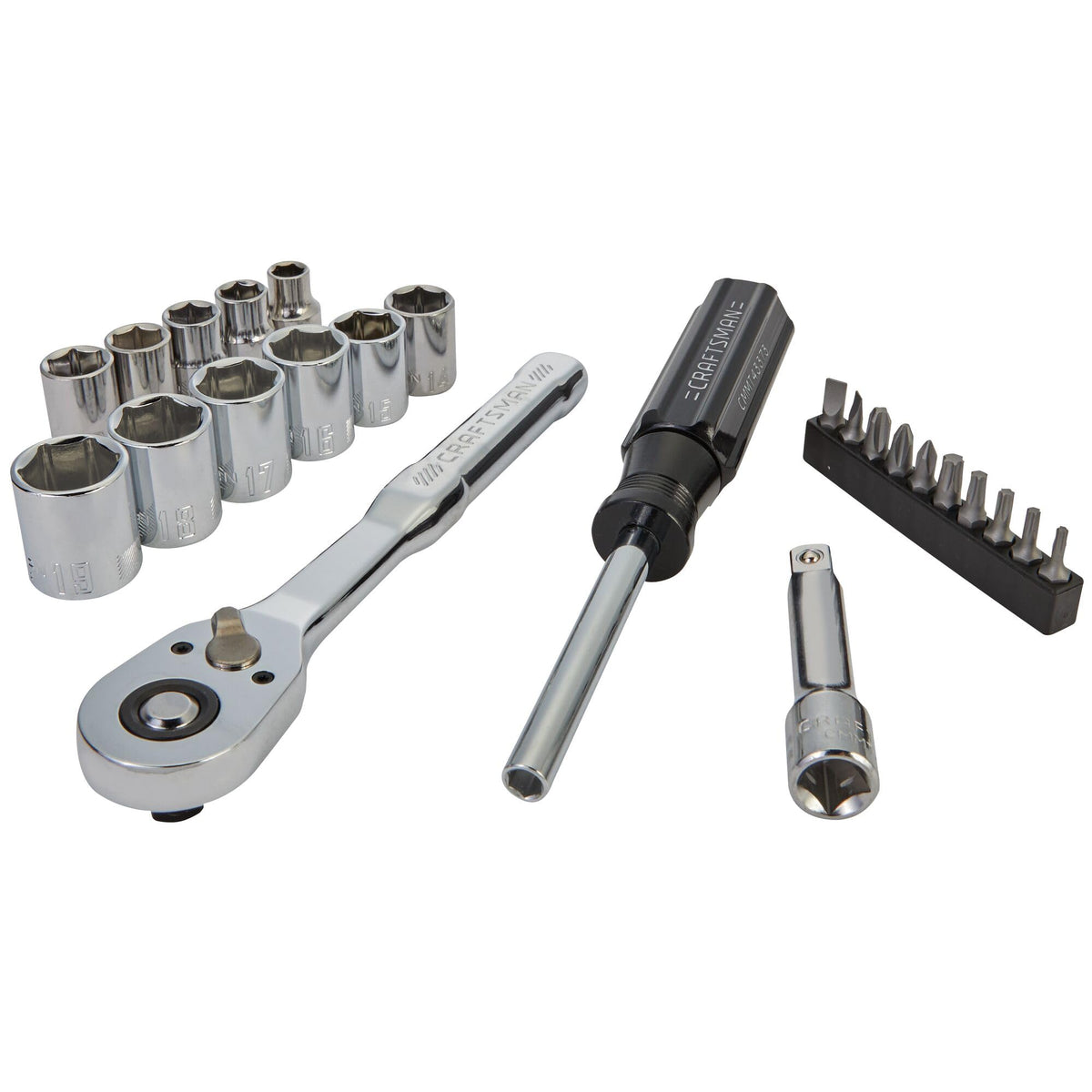 24 Piece 3/8 Inch Drive Metric Mechanics Tool Set I14271
