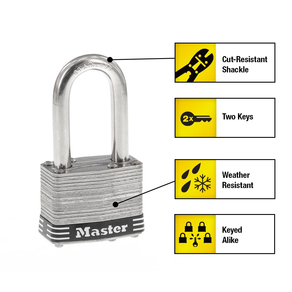 Stainless Steel Keyed-Alike Padlock 4 Pack K888