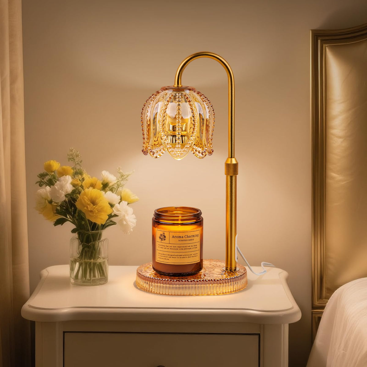 Candle Warmer Lamp with Timer & Dimmable Light W2723