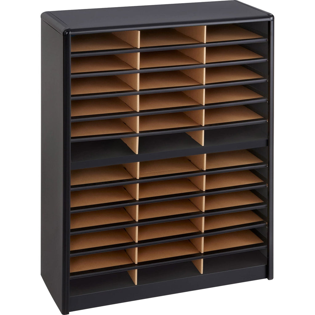 36 Compartment Black Literature Organizer B9970
