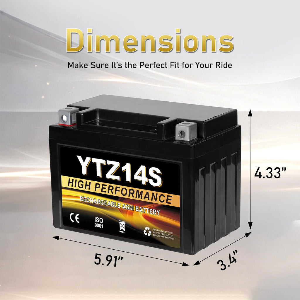 12V 11.2Ah AGM Sealed Motorcycle Battery Q8842