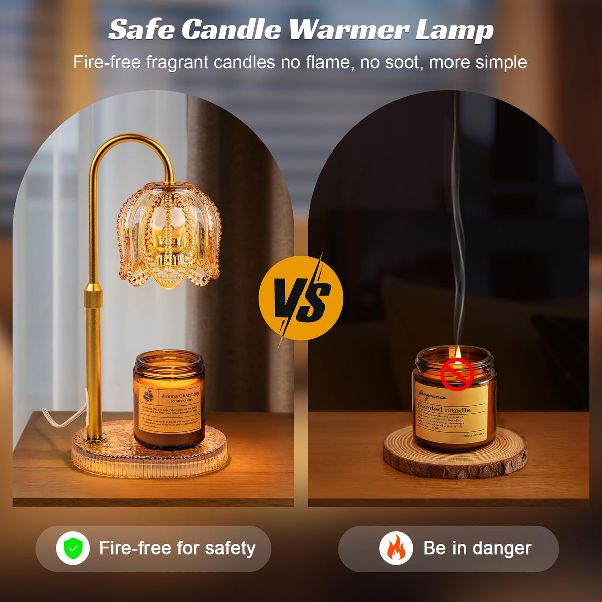Candle Warmer Lamp with Timer & Dimmable Light W2723
