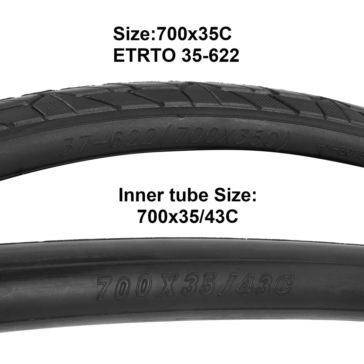 2 Pack 700C Foldable Bike Tires and Tubes O40439
