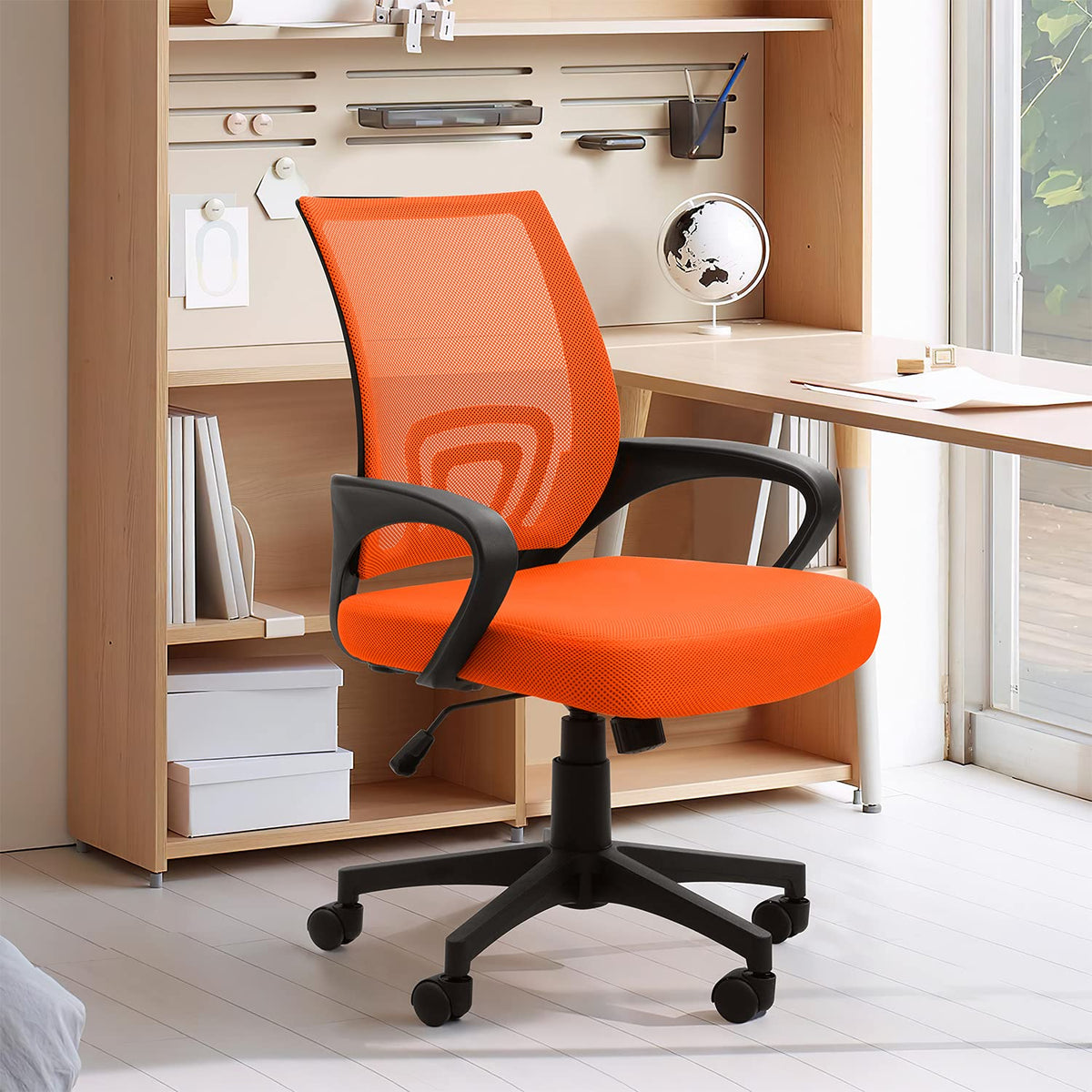 Orange Mesh Ergonomic Office Chair I573