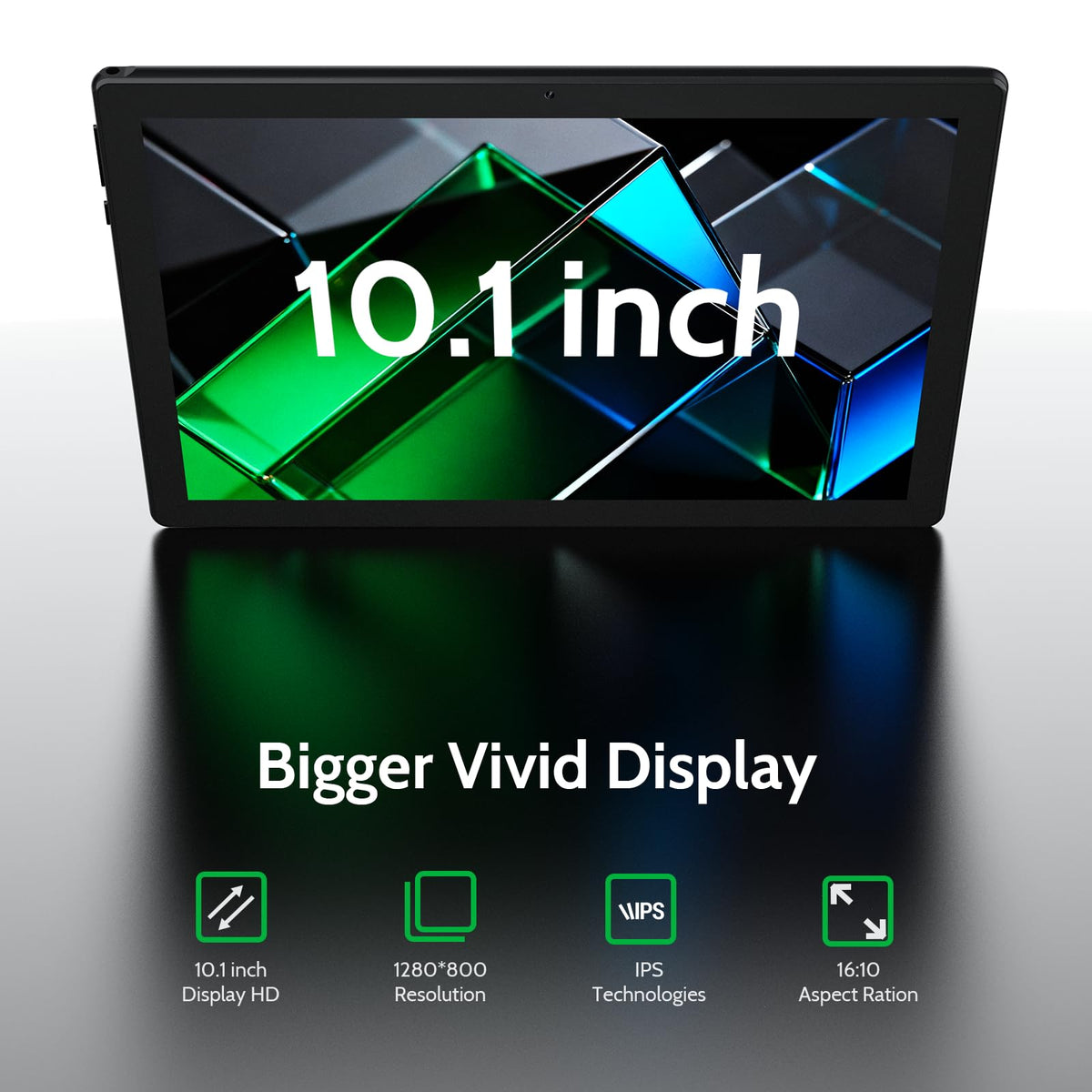 Black 10.1" Android Tablet with 6GB RAM 64GB ROM D893423
