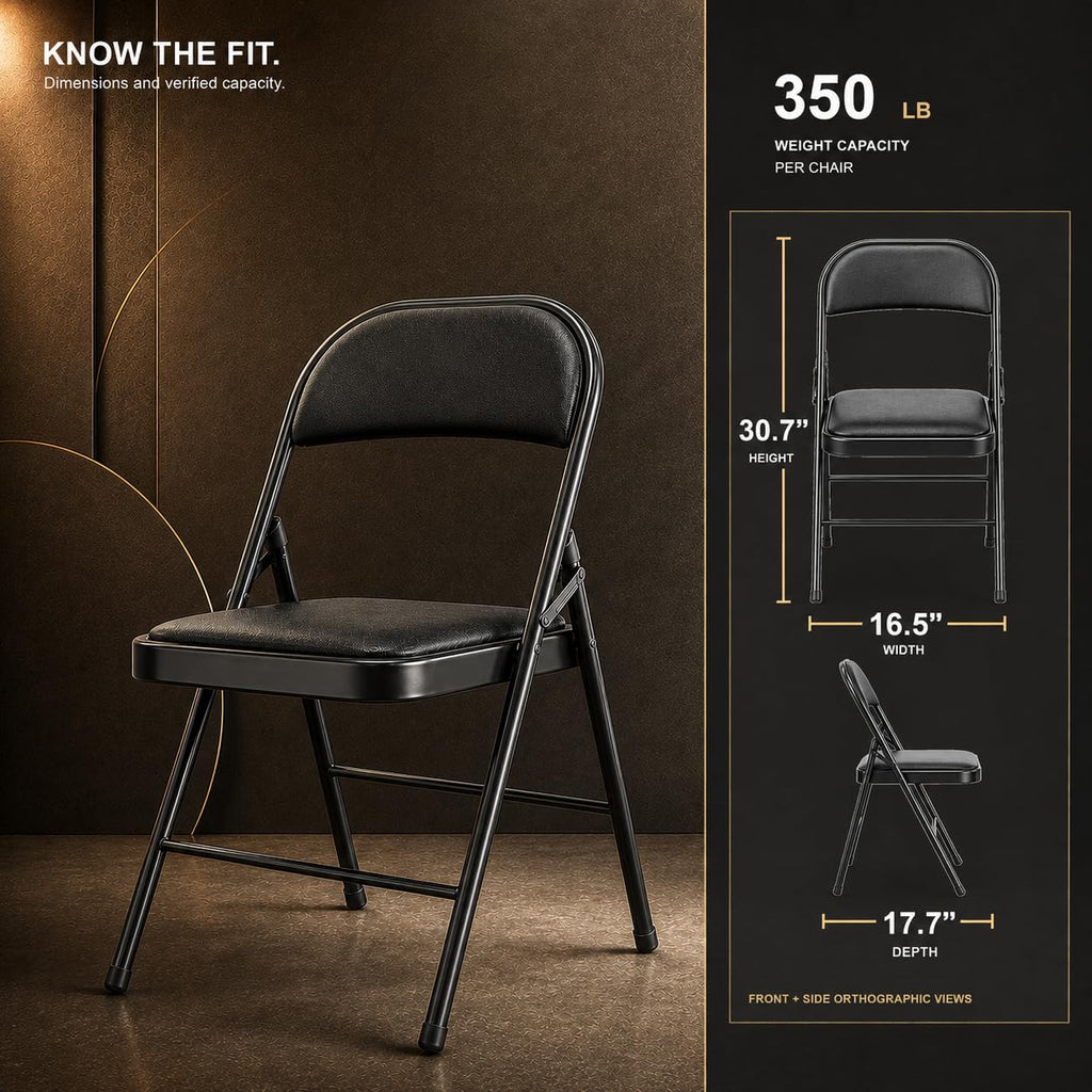 10 Pack Black Folding Chairs Z561412