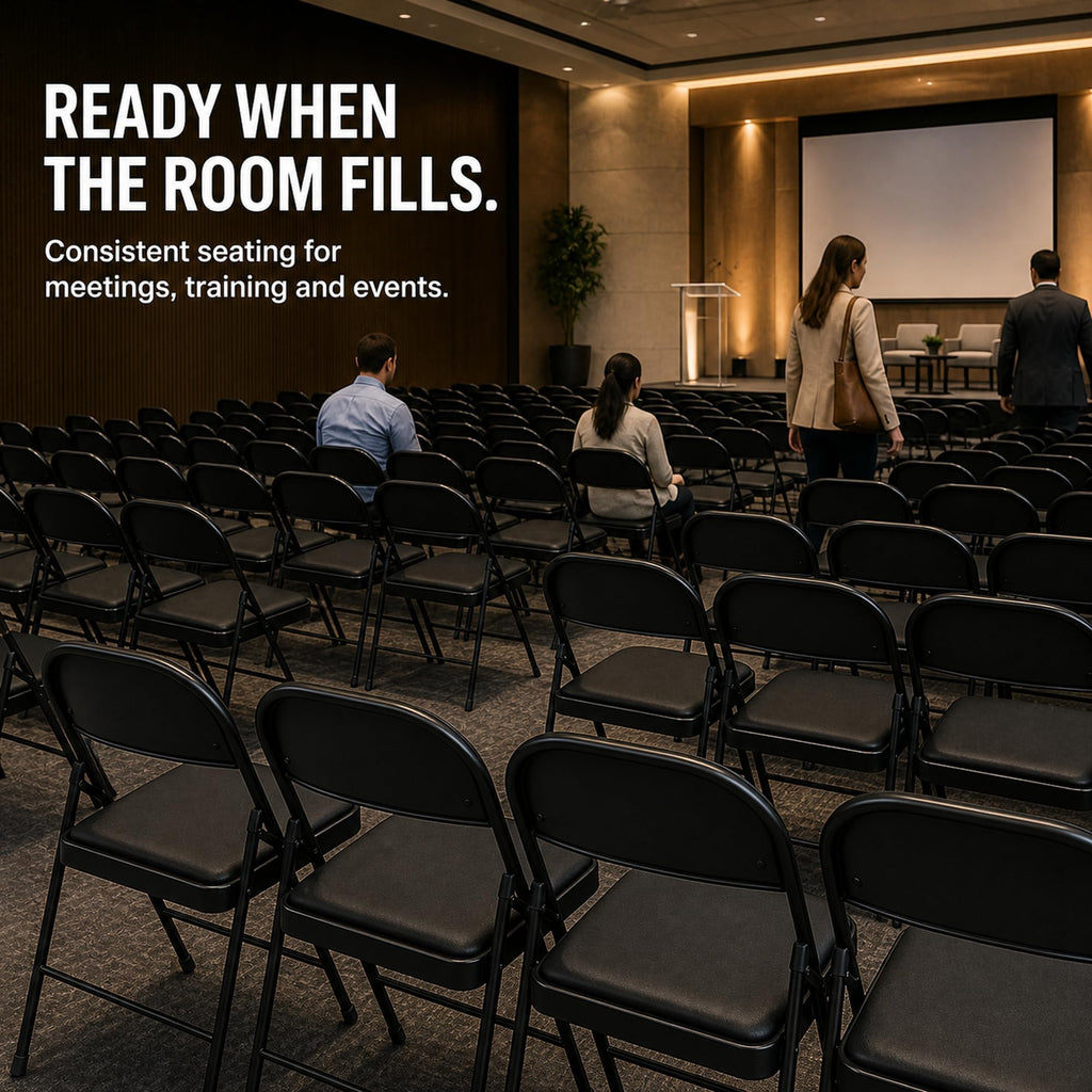 10 Pack Black Folding Chairs Z561412