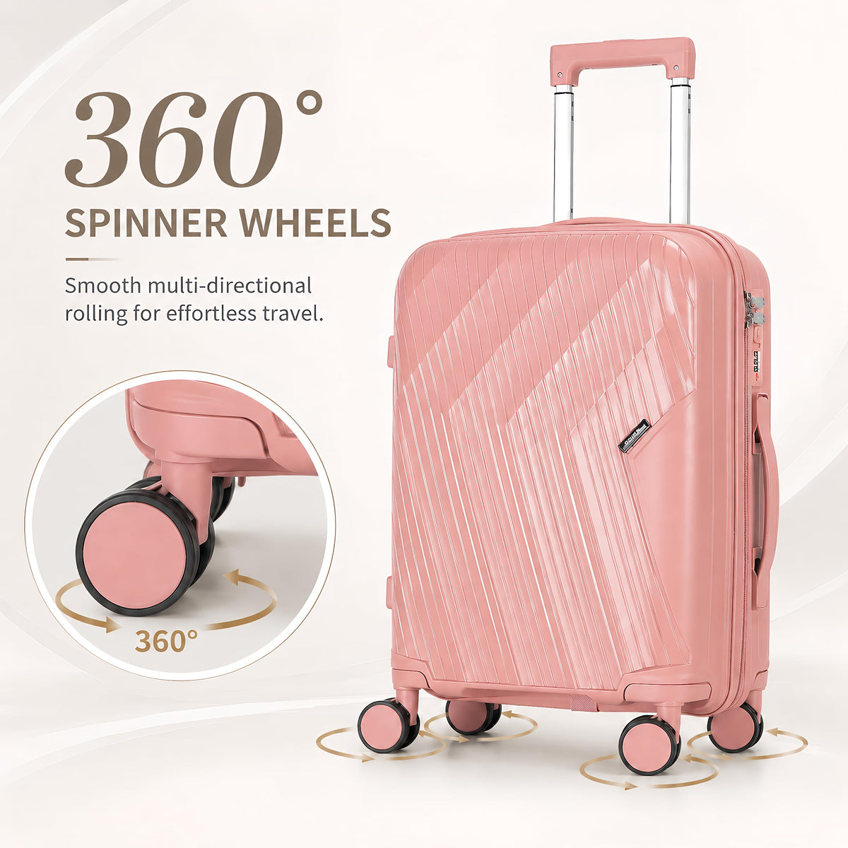 20” Carry On Hardside Luggage with TSA Lock F7477