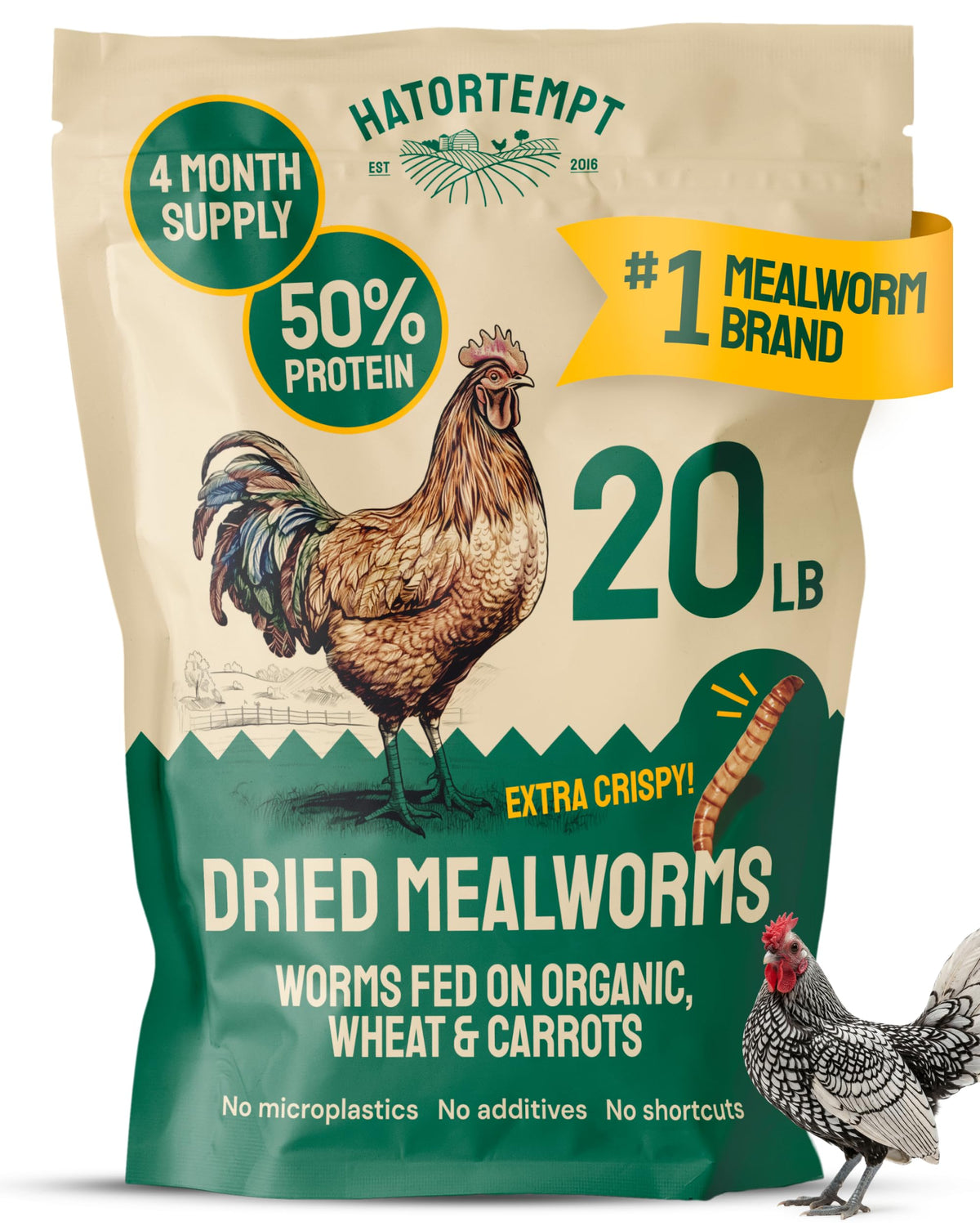 20lb Dried Mealworms Chicken Feed Y41159