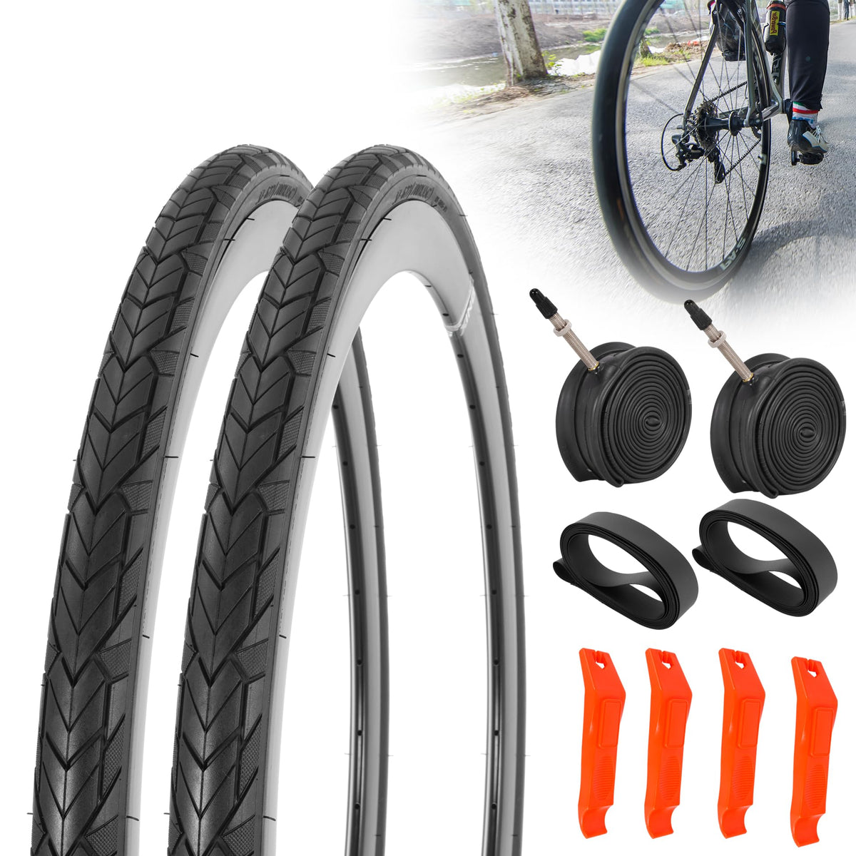 2 Pack 700C Foldable Bike Tires and Tubes O40439