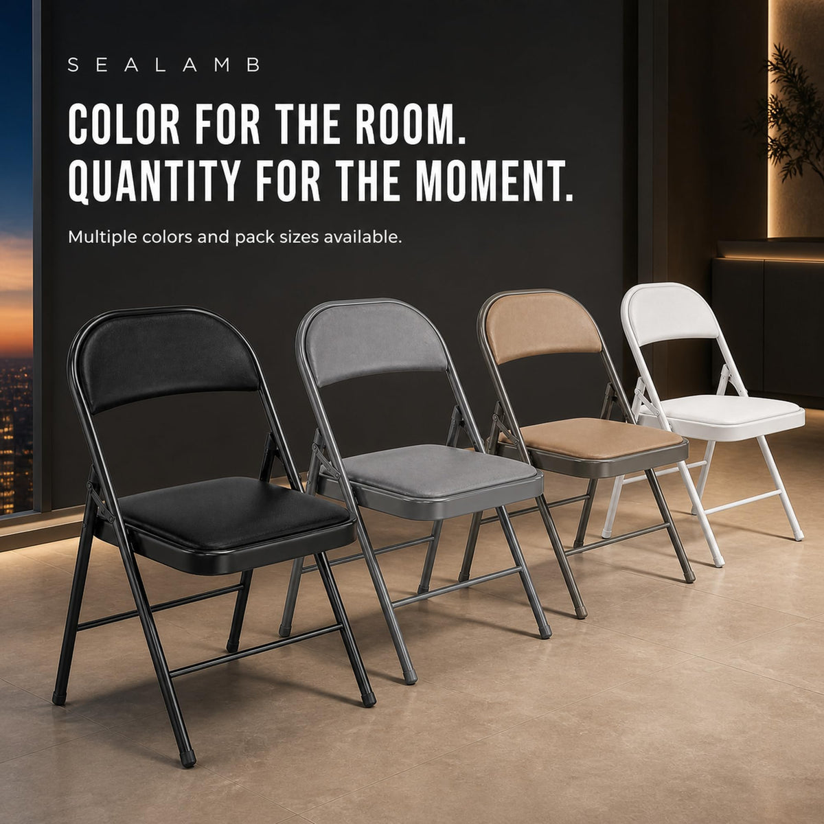 10 Pack Black Folding Chairs Z561412