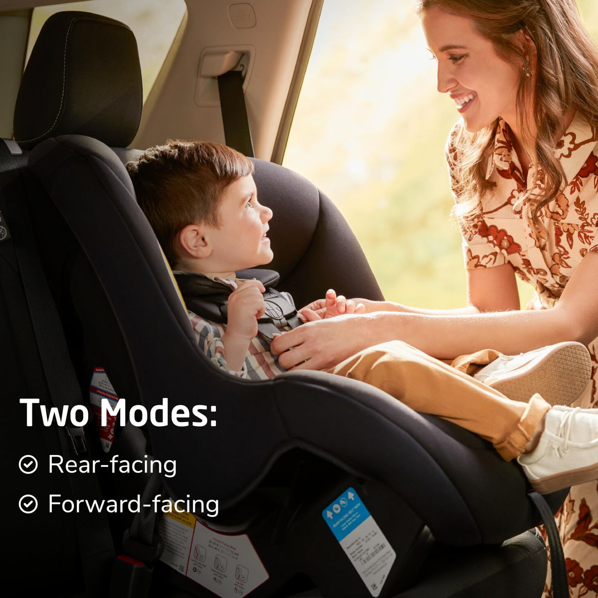 2-in-1 Convertible Car Seat, Rear & Forward Facing, 5-40 lbs Y7131