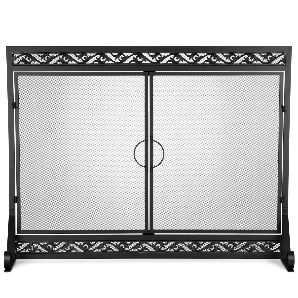 Fireplace Screen with Magnetic Doors and Guard Grate, 44" x 34" Y868814